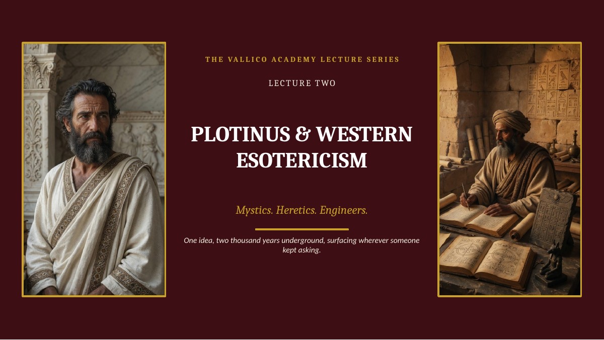 Lecture Two: Plotinus and Western Esotericism
